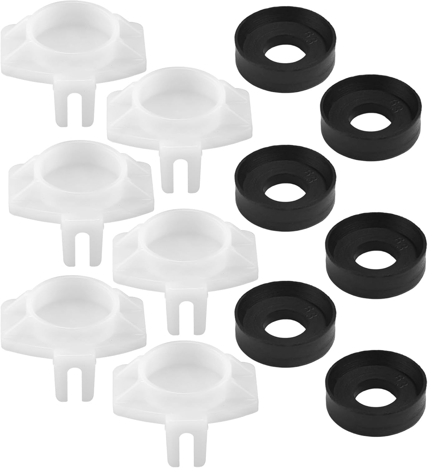 6 Sets 101237 Cup Seal & Diverter Gate for 3800 Extra Large Tub Spout Diverter Repair Kit, Tub Spout Replacement Parts for Bathtub Shower Faucet Spouts