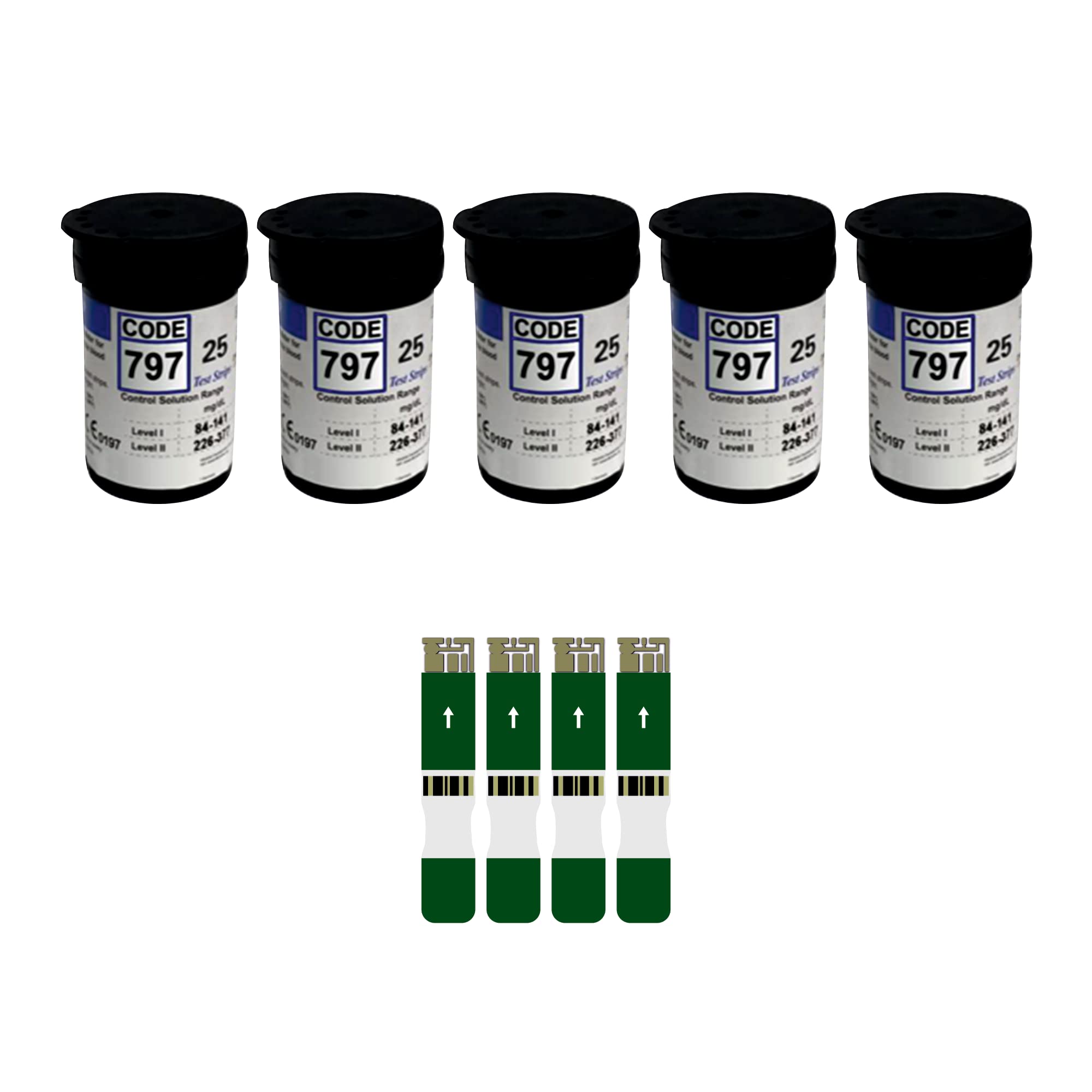 NISCOMED Surescreen Glucometer Blood Sugar Test Strips 125 Strips Only Compatible with Surescreen Monitor Green