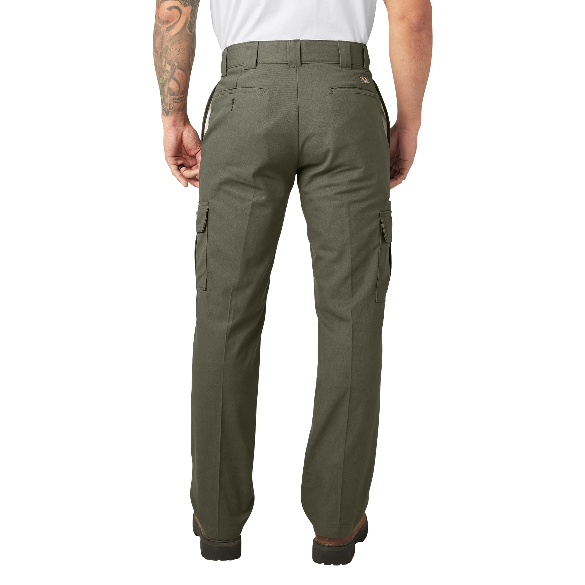 Dickies Regolare Dritto Elasticizzato Twill Cargo Pant Lavoro Utility, Muschio, W30 / L30