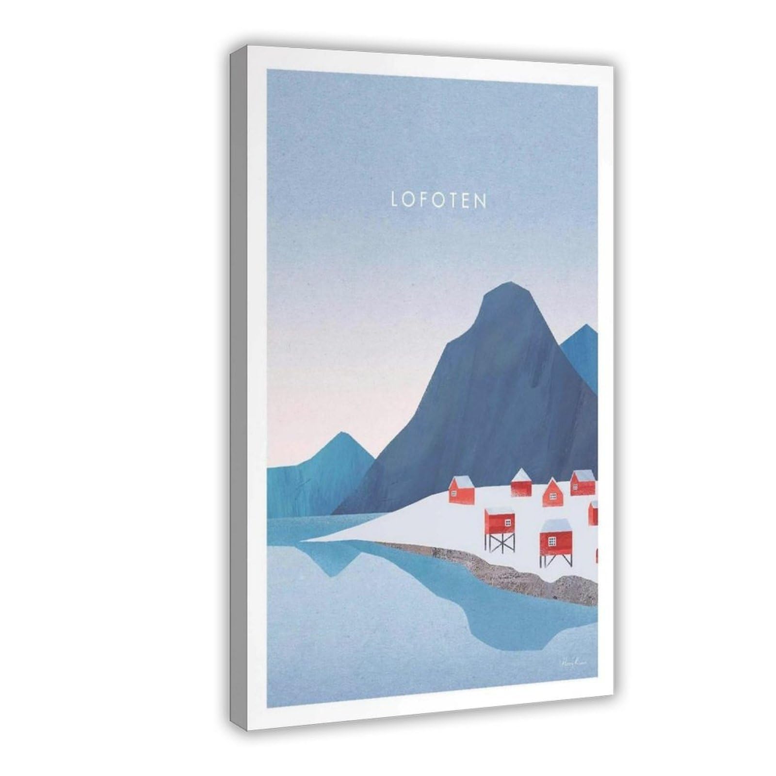 FVKFVK Lofoten Islands Norway Canvas Poster Bedroom Decor Landscape Office Room Decor Gift 12" L X 18" W