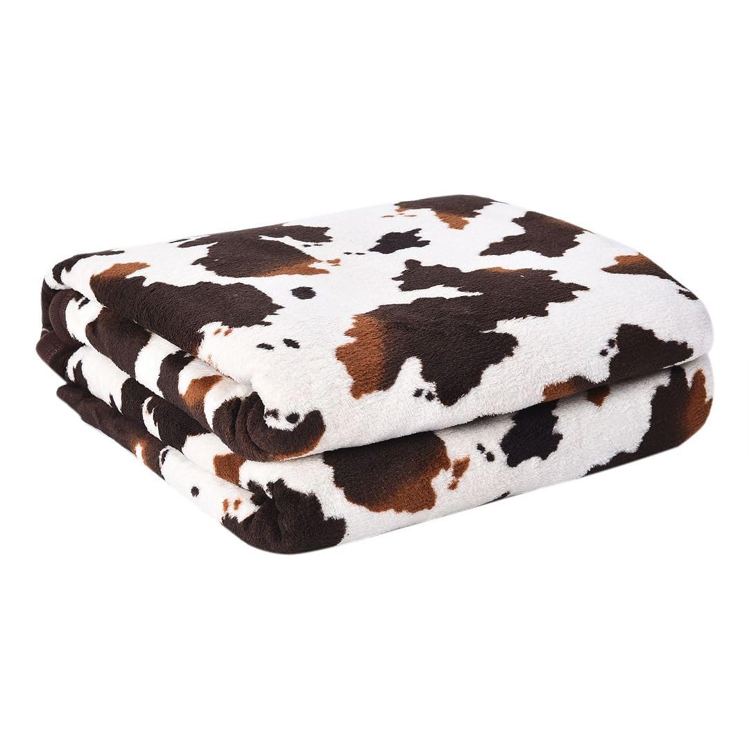 Homesmart Cow Print Blanket Queen Size Microfiber Soft Cow Print Stuff - Picture 26 of 37