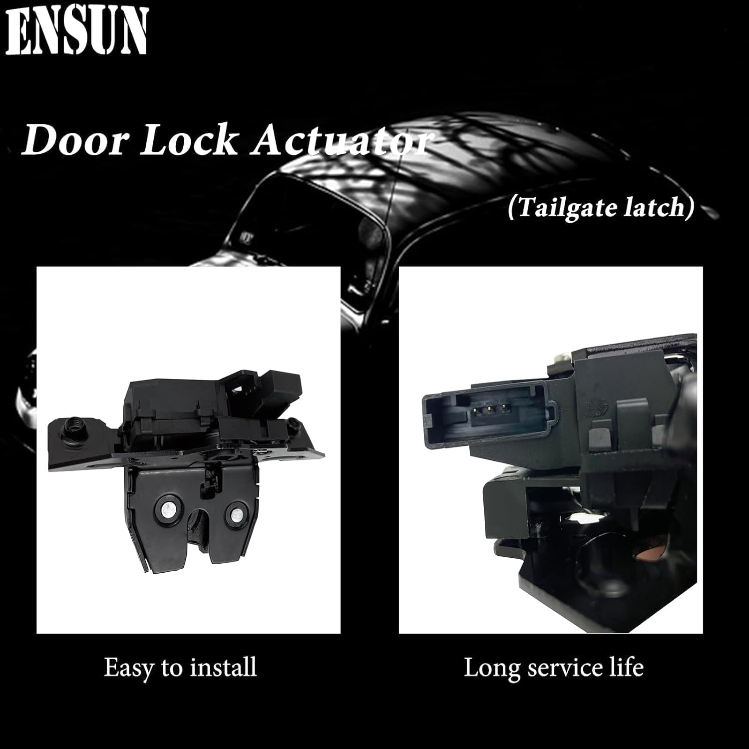 Ensun Rear Tailgate Trunk Lock Actuator Compatible with - 2015-2020 Suburban/Tahoe/Yukon/Yukon XL/Escalade, 2013-2022 Encore/Trax, 2012-2020 Sonic