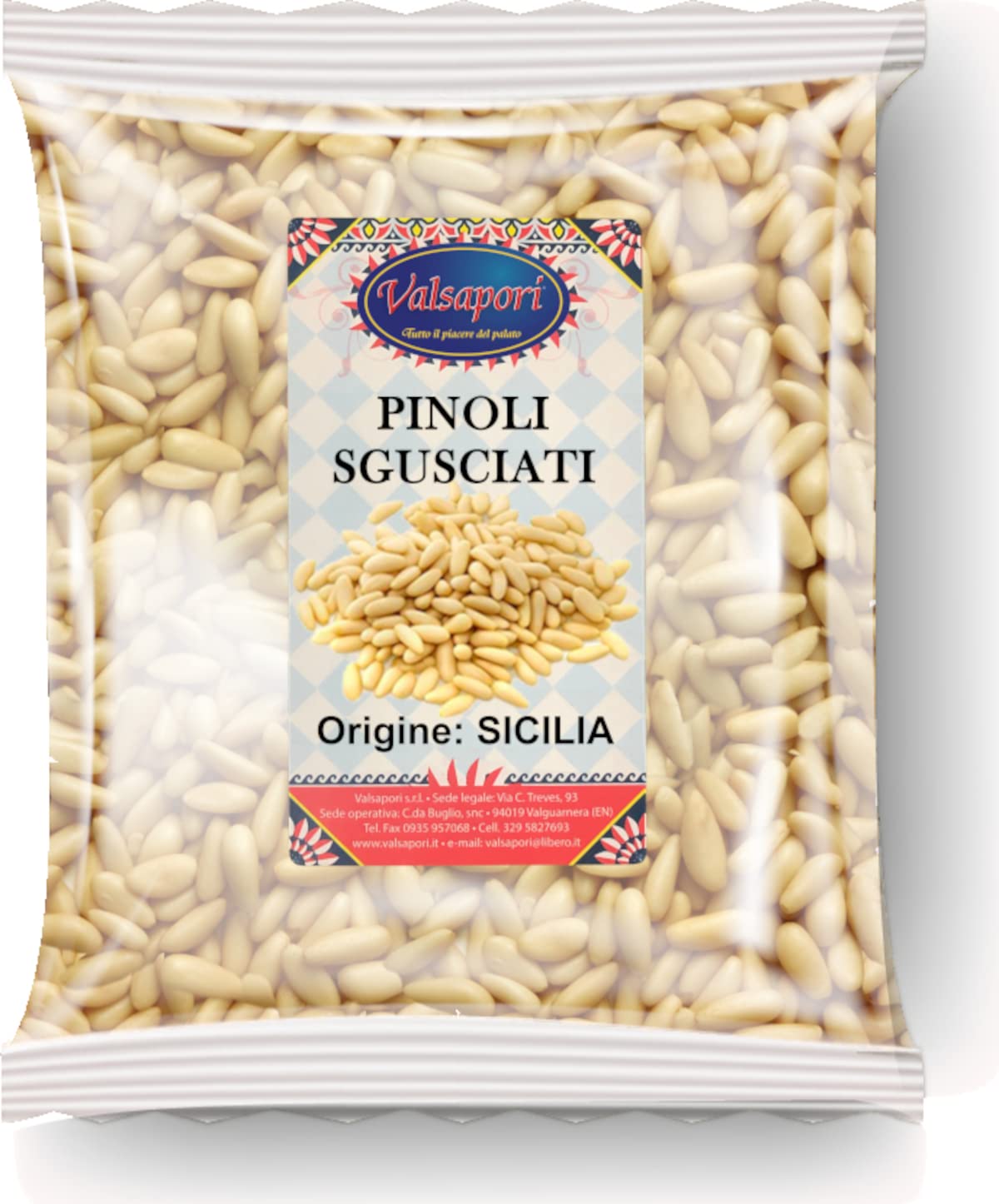 Valsapori - PINOLI SICILIANI SGUSCIATI (1000 gr) - RACCOLTO SELVATICO | Pinoli Italiani Selezionati, Qualità Premium, Ricchi di Sali Minerali e Vitamine - 100% Naturali, Gusto Autentico della Natura
