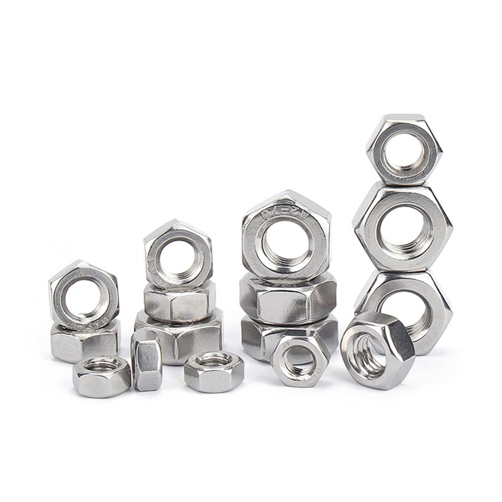 LXZSMH Nuts,locking Nuts, 5pcs Reverse Thread Hex Nut M4 M5
