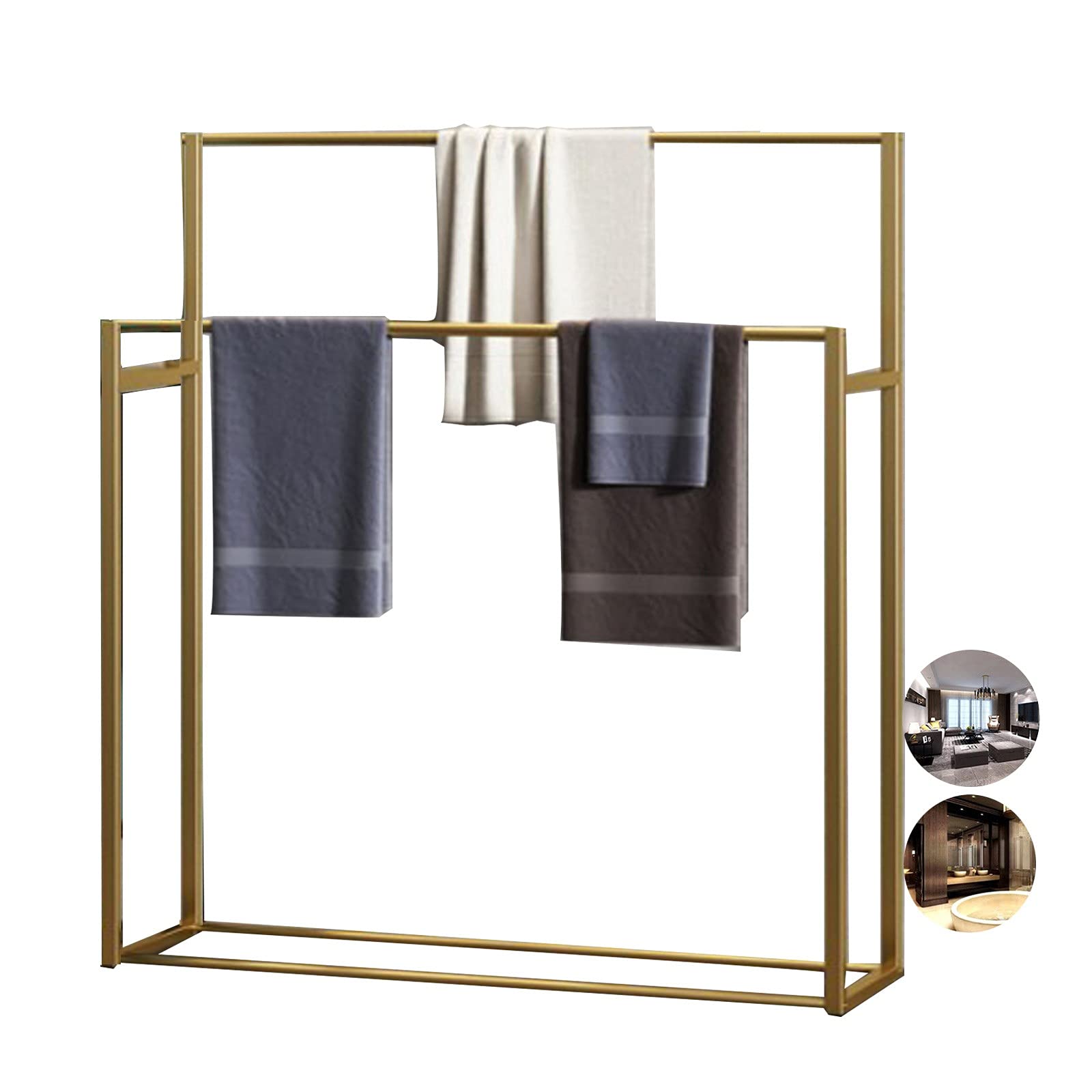 Porte-serviettes autoportant pour balcon et salle de bain au design moderne
