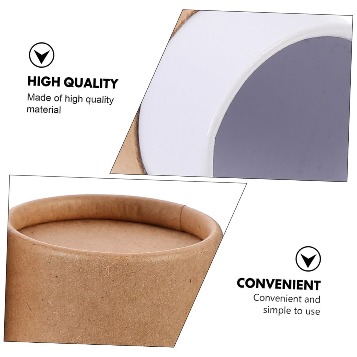 UTHCLO Conveniente para Almacenamiento de Papel Kraft 8 Unidades Caja Cilíndrica Fácil de Transportar para Botellas de Aceite Esencial y Té