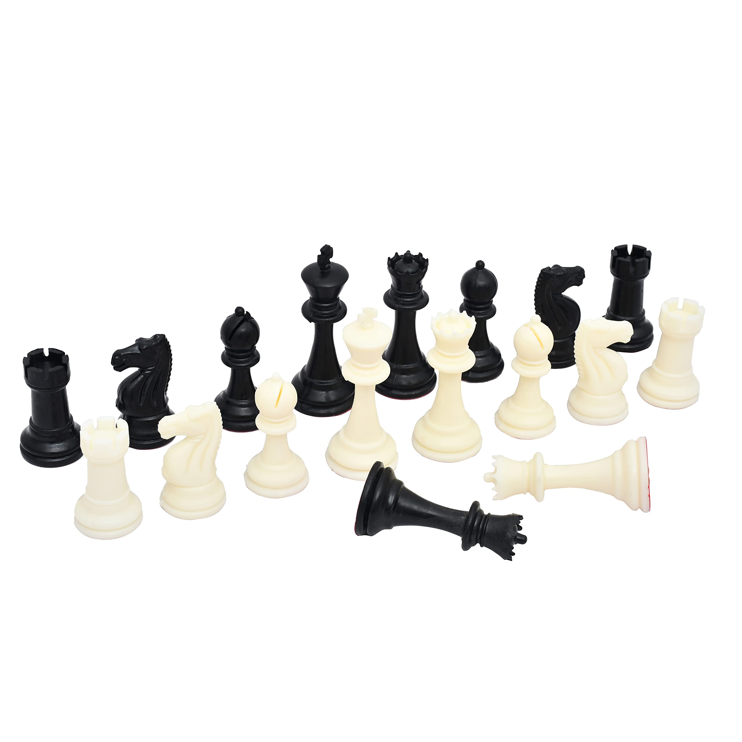 AargKraft™ Durable Plastic Tournament Chess Pieces with 2 Extra Queens - Complete Set of 34 Standard Size Chessmen Staunton Coins (3.8" Inch King Height) (B0BVN34H7G) Amazon Price History, Amazon Price Tracker