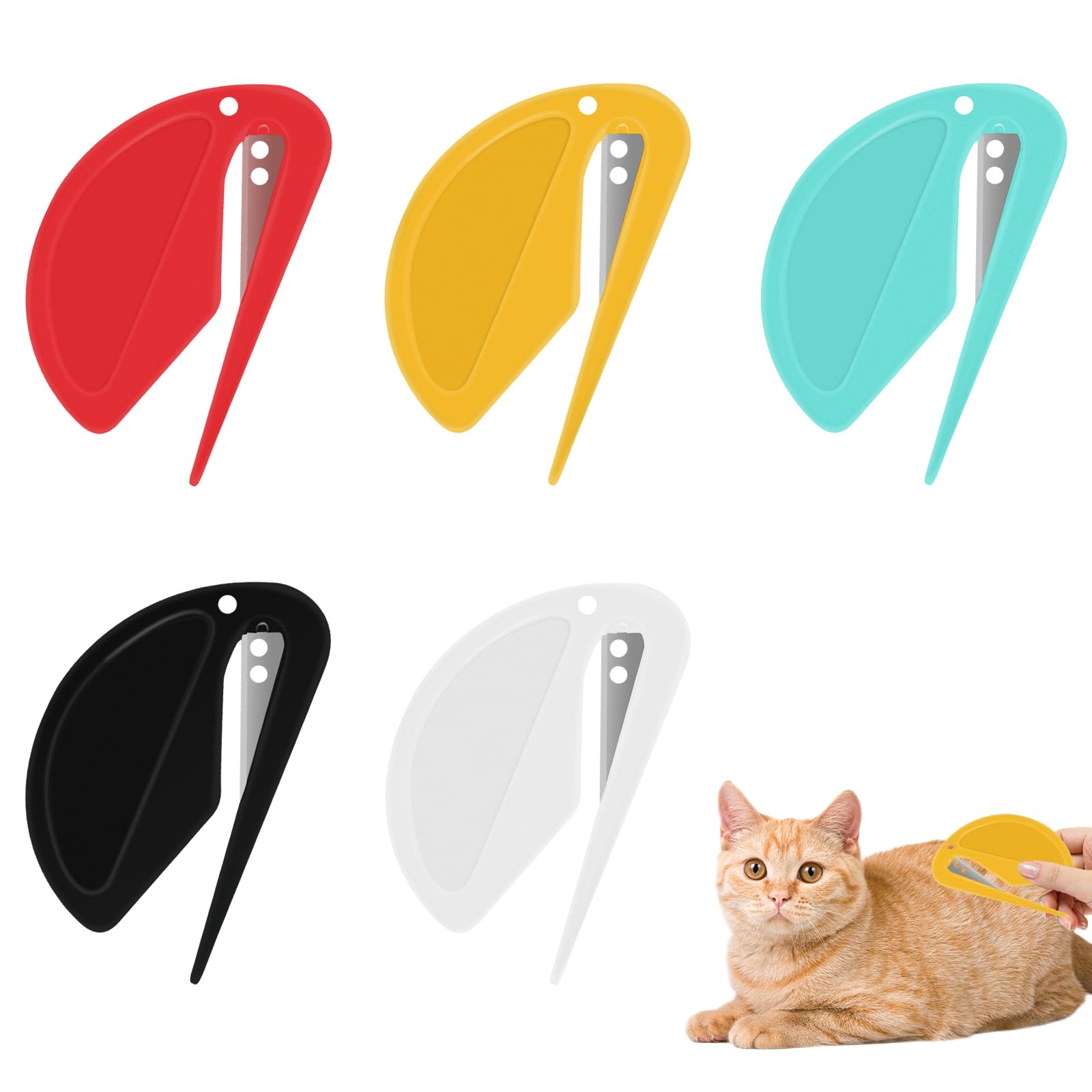 MXTIMWAN Cortador de Nudos pelo Gato,Knotting Peine para Gatos,Peine Anudador para Mascotas,Pet Knotting Comb,Peine de Nudos para Mascotas,Knotting Comb Gato,Quitar Nudos de Pelo para Mascotas