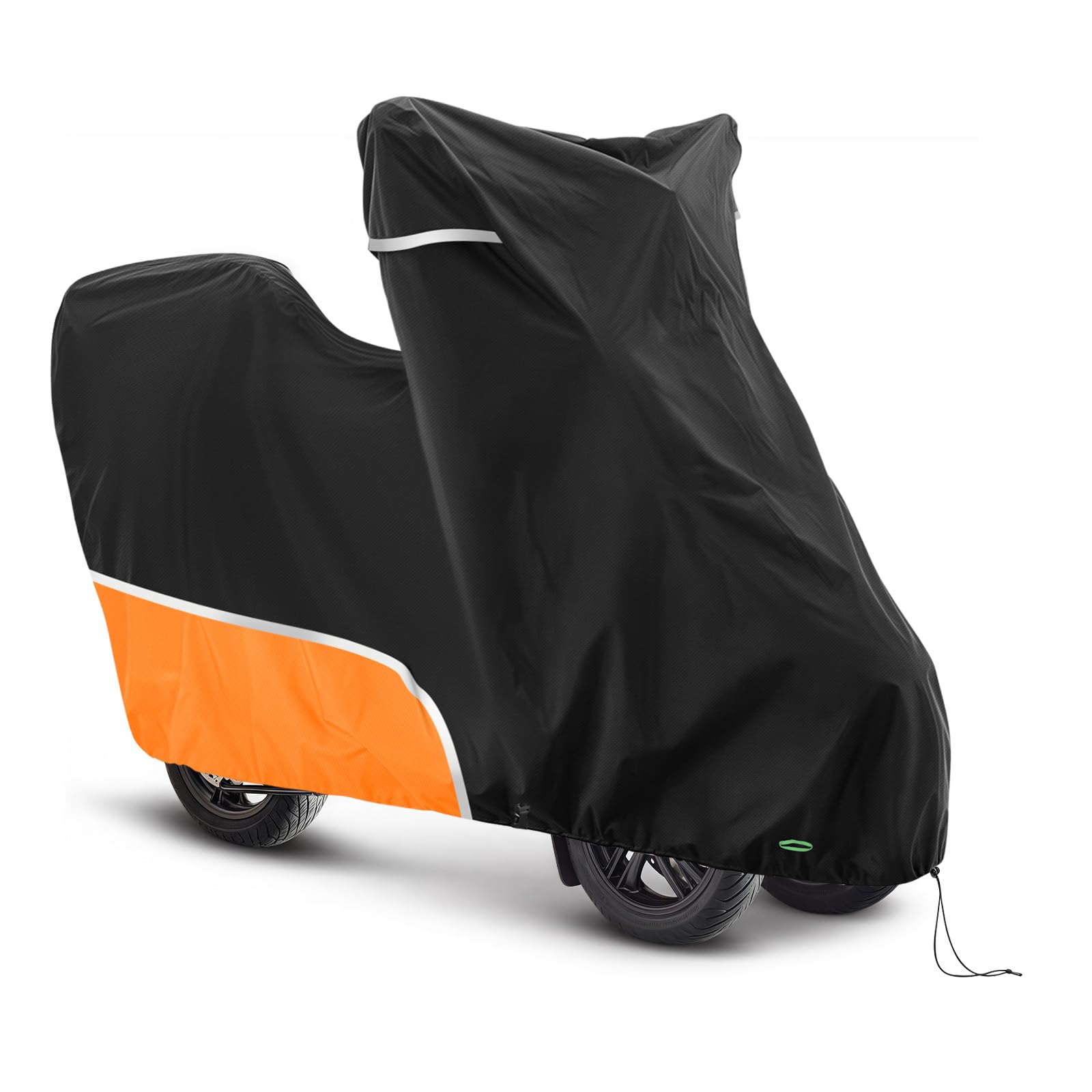 Bâche de protection pour moto, d'extérieur, avec coffre, imperméable et résistante à l'hiver, tissu Oxford 420D, convient pour Piaggio MP3 250/310/300/350/400/500/530 (couleur orange)