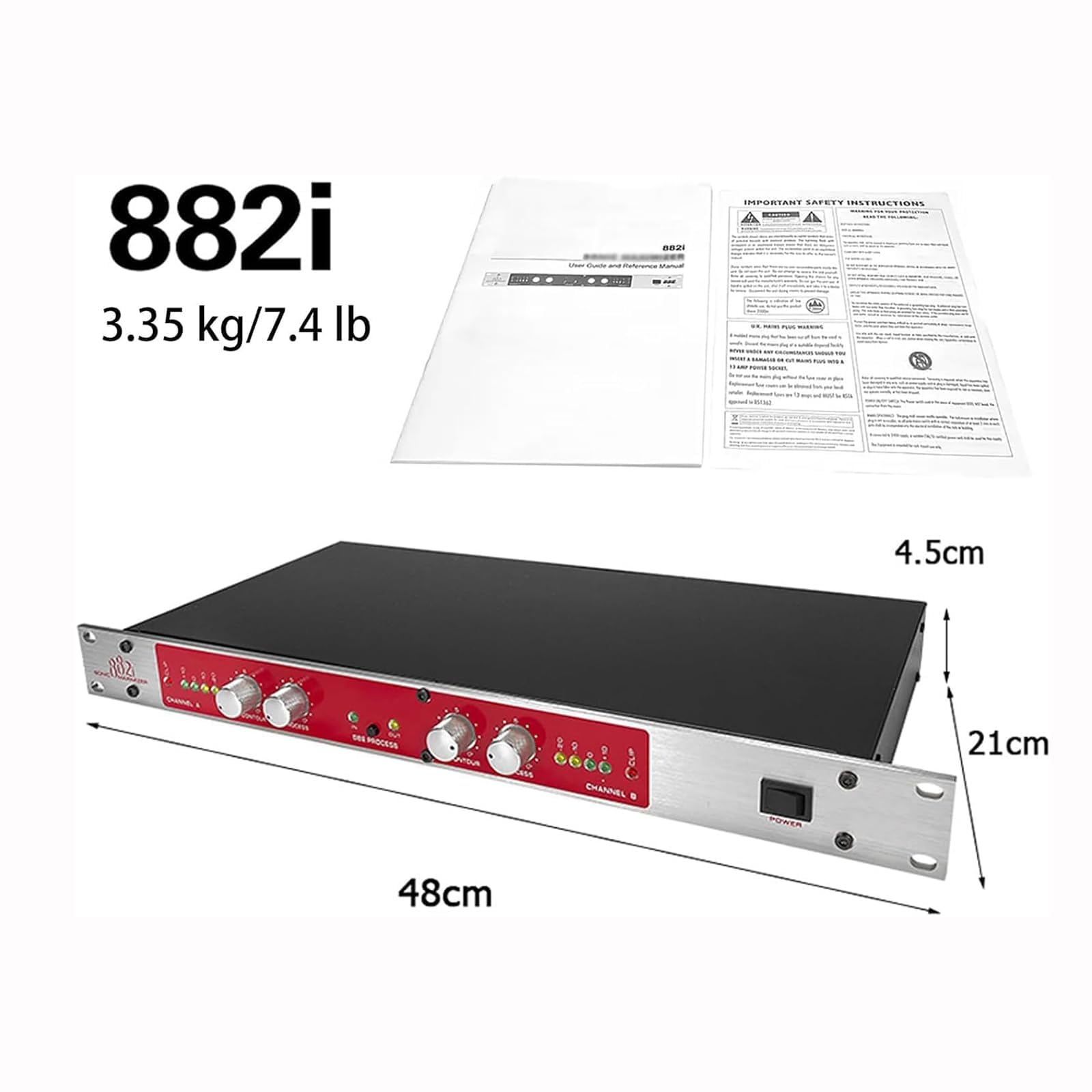 COYEUX Processore Audio Professionale, processore Mixer Audio, processore vocale Autotune, con Regolazione delle frequenze Alte/Basse, per Karaoke Domestico, palcoscenico, spettacoli