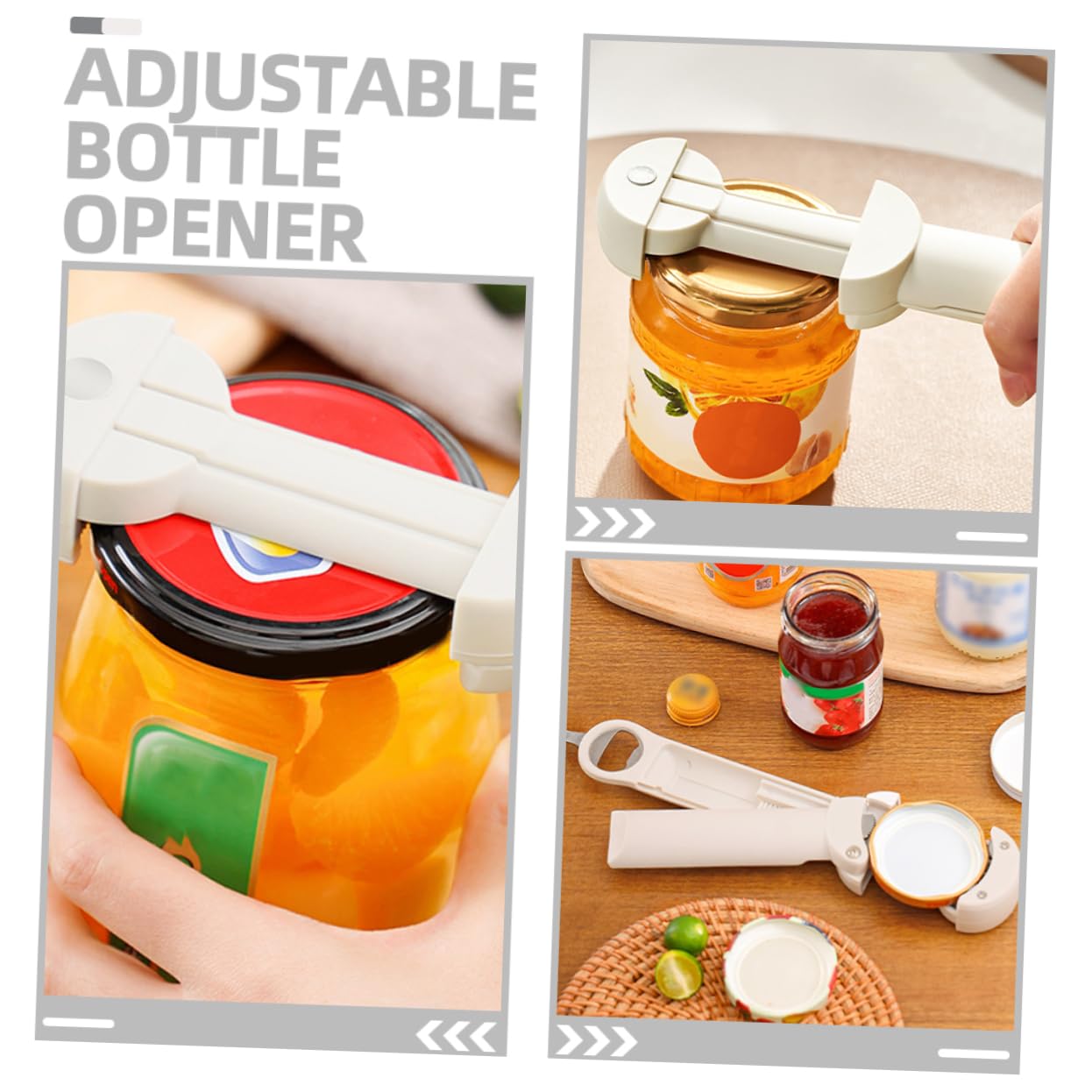 TOPBATHY 3 Stück Multifunktions Dosenöffner Flaschenöffner Kleiner Dosenöffner Multifunktions Glasöffner Edelstahl Deckelöffner Hand 201 Edelstahl Beige
