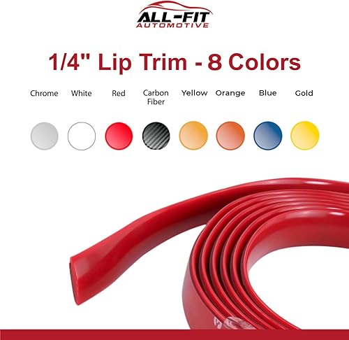 Vista 3 de All-Fit Automotive Recorte de labios, ajuste universal para estilo y protección, acento duradero para divisores, presas de aire y alerones, Blanco