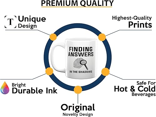 Miniatura 3 de Taza de café de detective de 11 oz blanco - Encontrar respuestas en - Oficial de policía Patrulla policía Detective Sheriff Police Enforcement