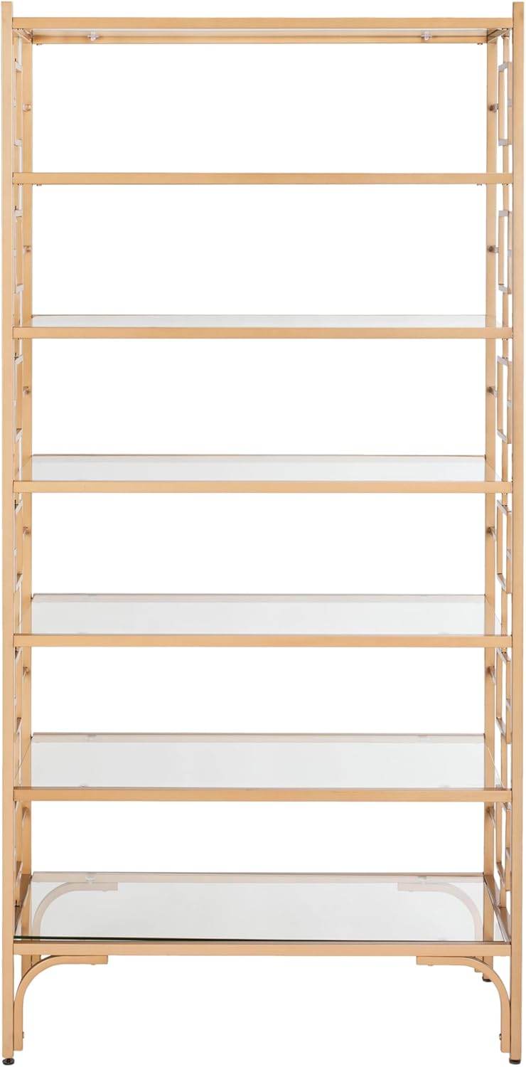 Safavieh Home Collection Brooklyn Gold and Clear 7 Tier Etagere