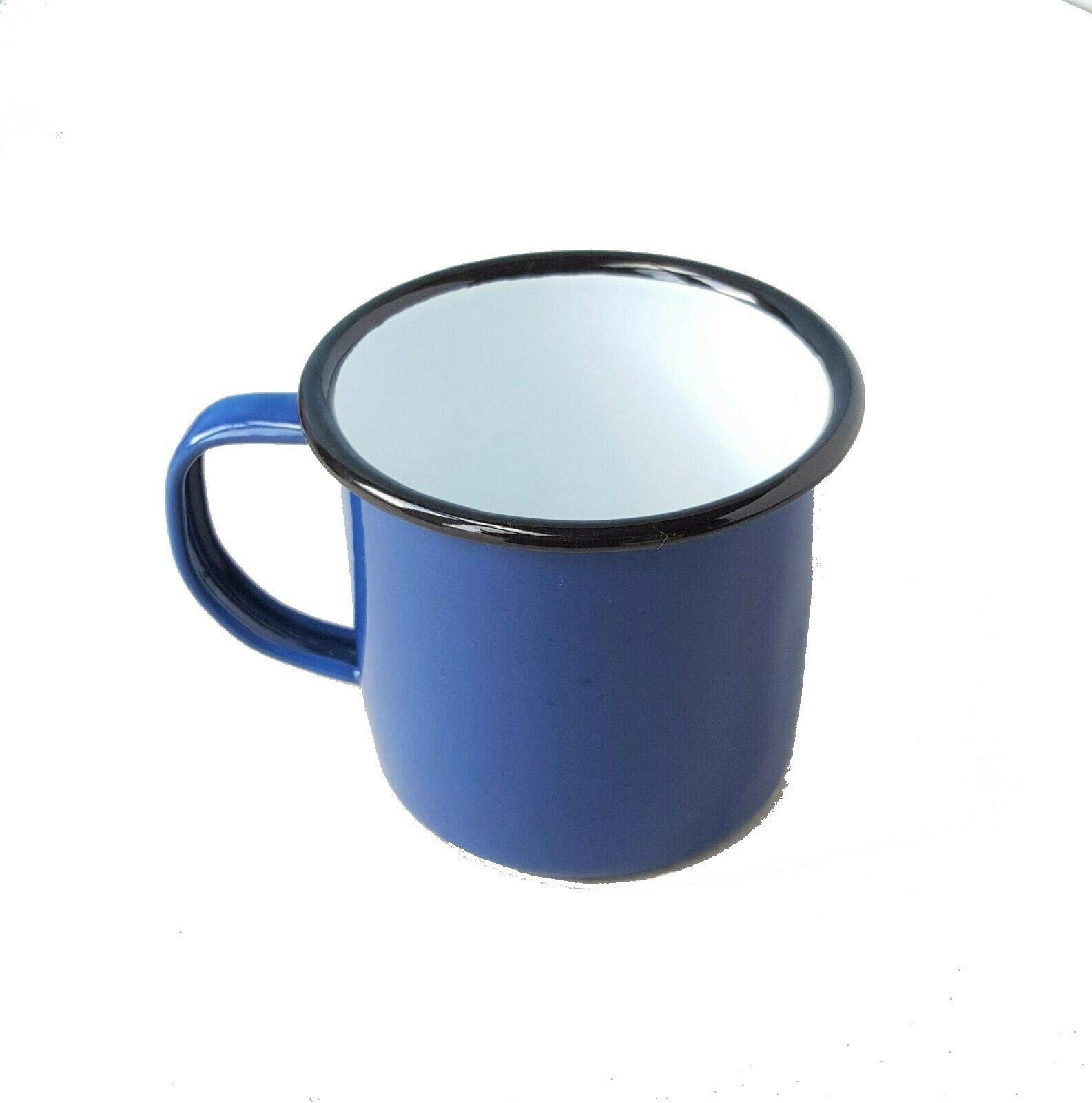 Falcon Blue 2 X Enamel 8Cm Mug