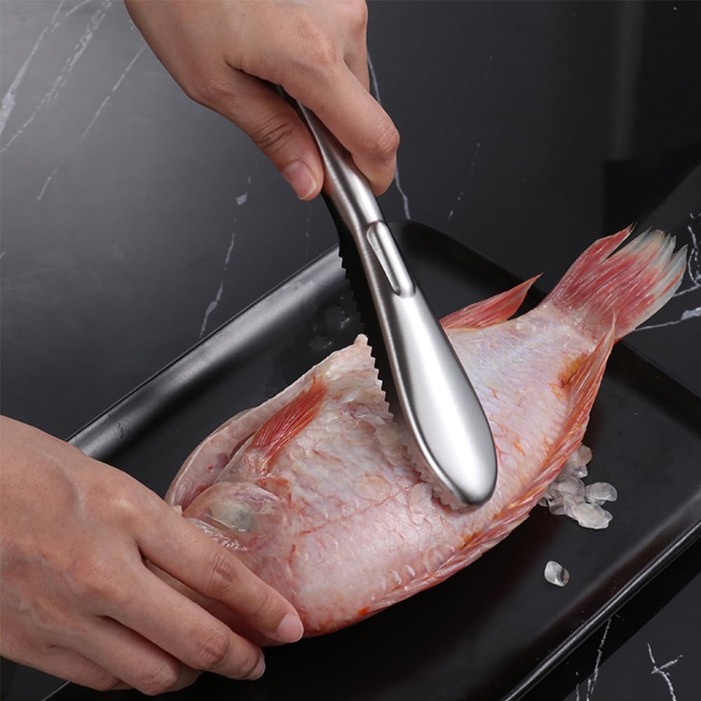 3 PCS Fish Scaler Remover,Fish Descaler Tool,304 Stainless Steel Fish Scale Scraper,Ergonomic Handle Design for Fast Scales Peeling and efficiently - Image 2