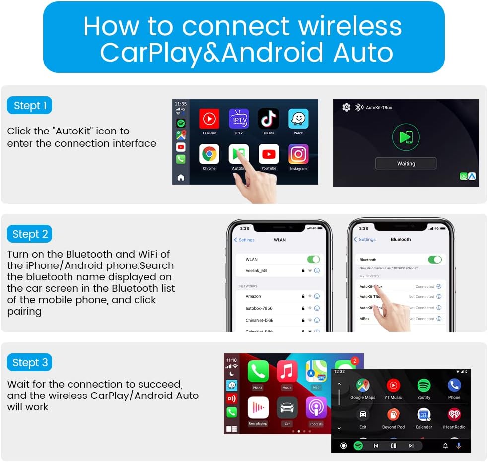 Buy CarPlay Ai Box Wireless Apple CarPlay Wireless Android Auto Adapter