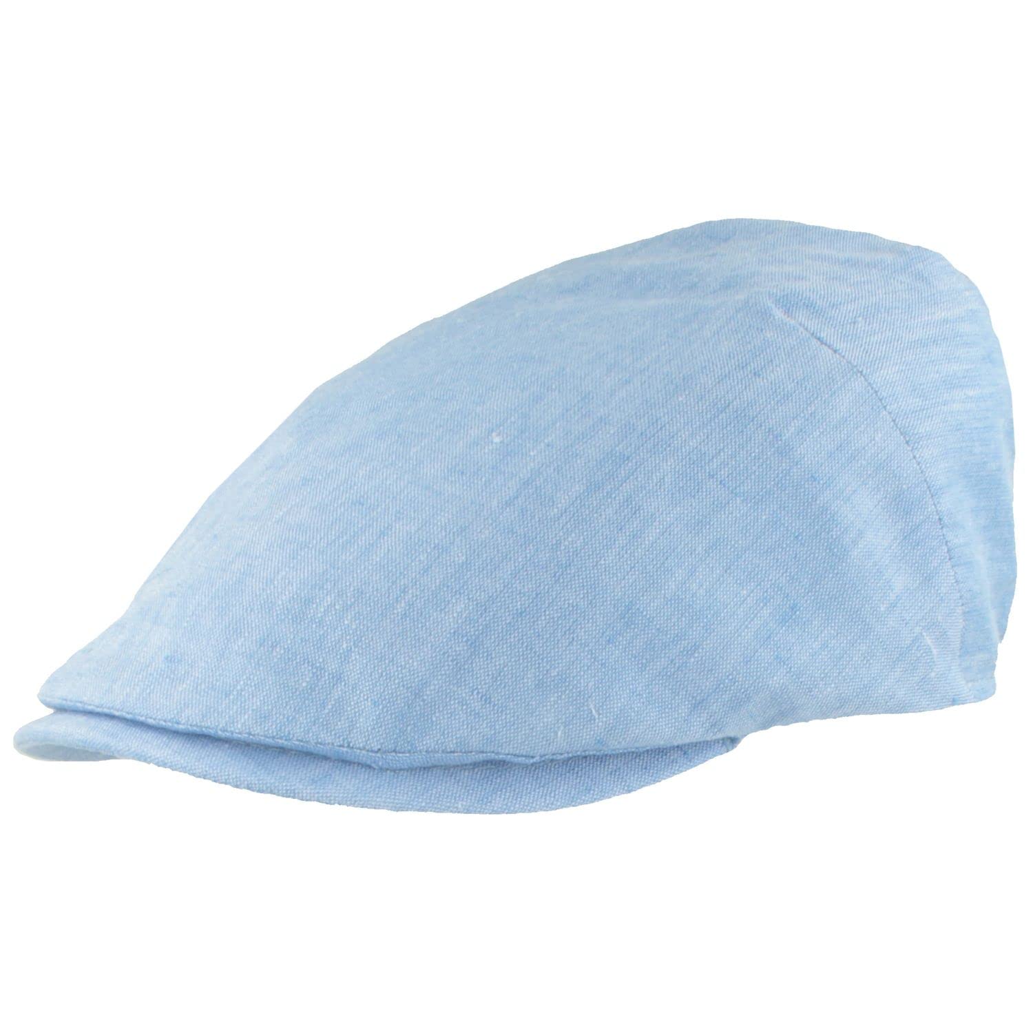 Breiter Berretto da uomo flatcap, berretto con visiera in 100% lino, fodera in cotone, leggero e confortevole