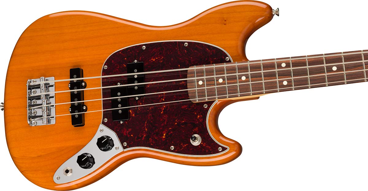 Amazon | Fender Player Mustang Bass PJ Pau Ferro Aged