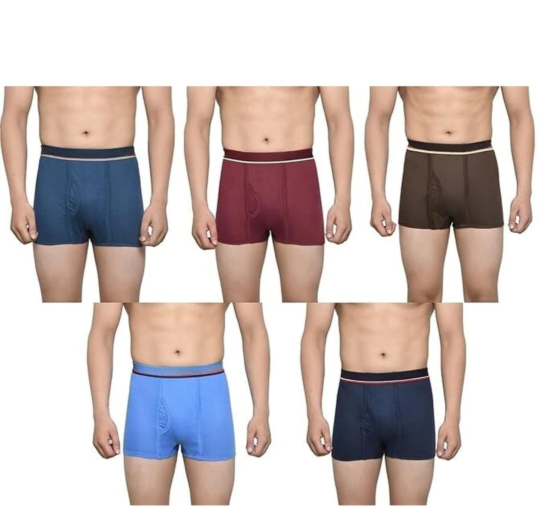 Cotton Boxer Briefs for Men | Trunk for Men Combo - 100% Combed Cotton - Pack of 2 - Anti Bacterial, Multicolour Fresh, Moisture Wicking-image-44