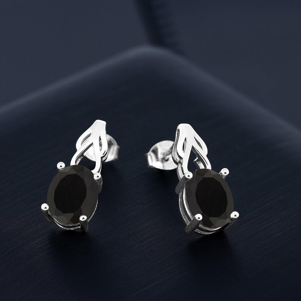 Gem Stone King 9X7MM Oval Gemstone Birthstone Drop Dangle Earrings For Women | 925 Sterling Silver | Fine Jewelry Gifts for Her Mom Women Wife - Image 3