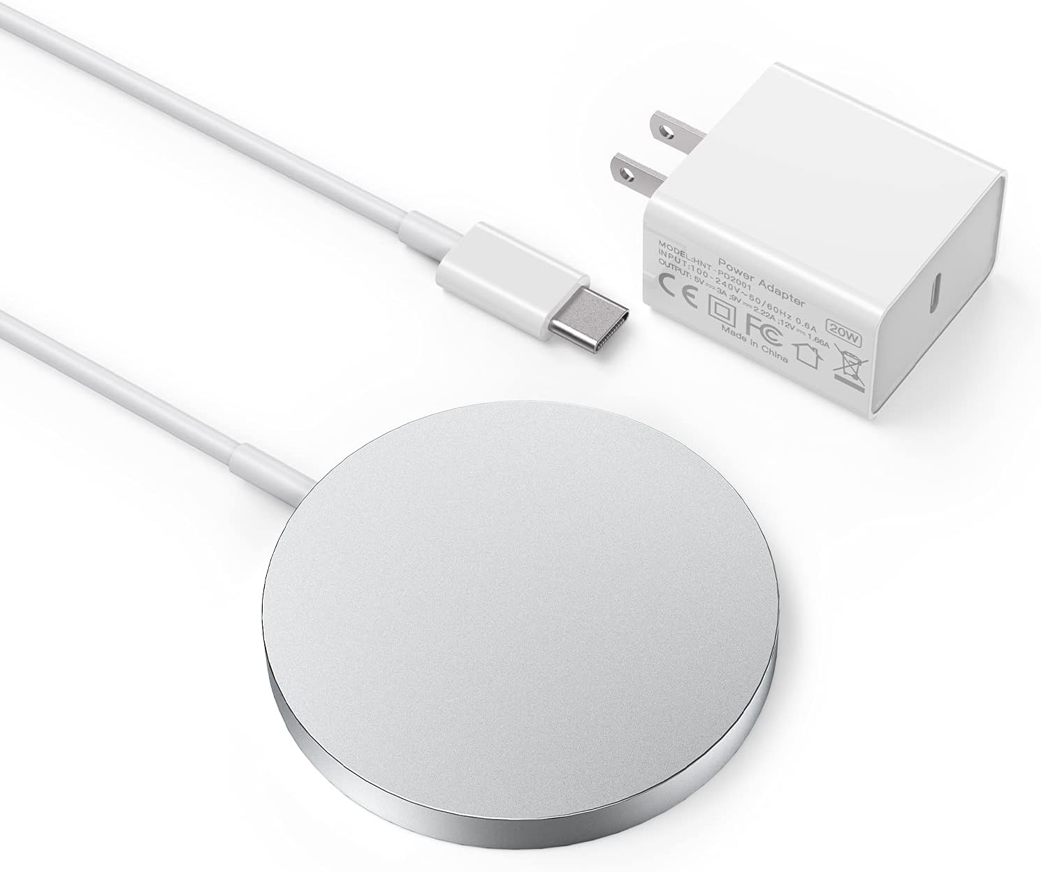 APMIEK Wireless Charger Compatible with Apple MagSafe Silver