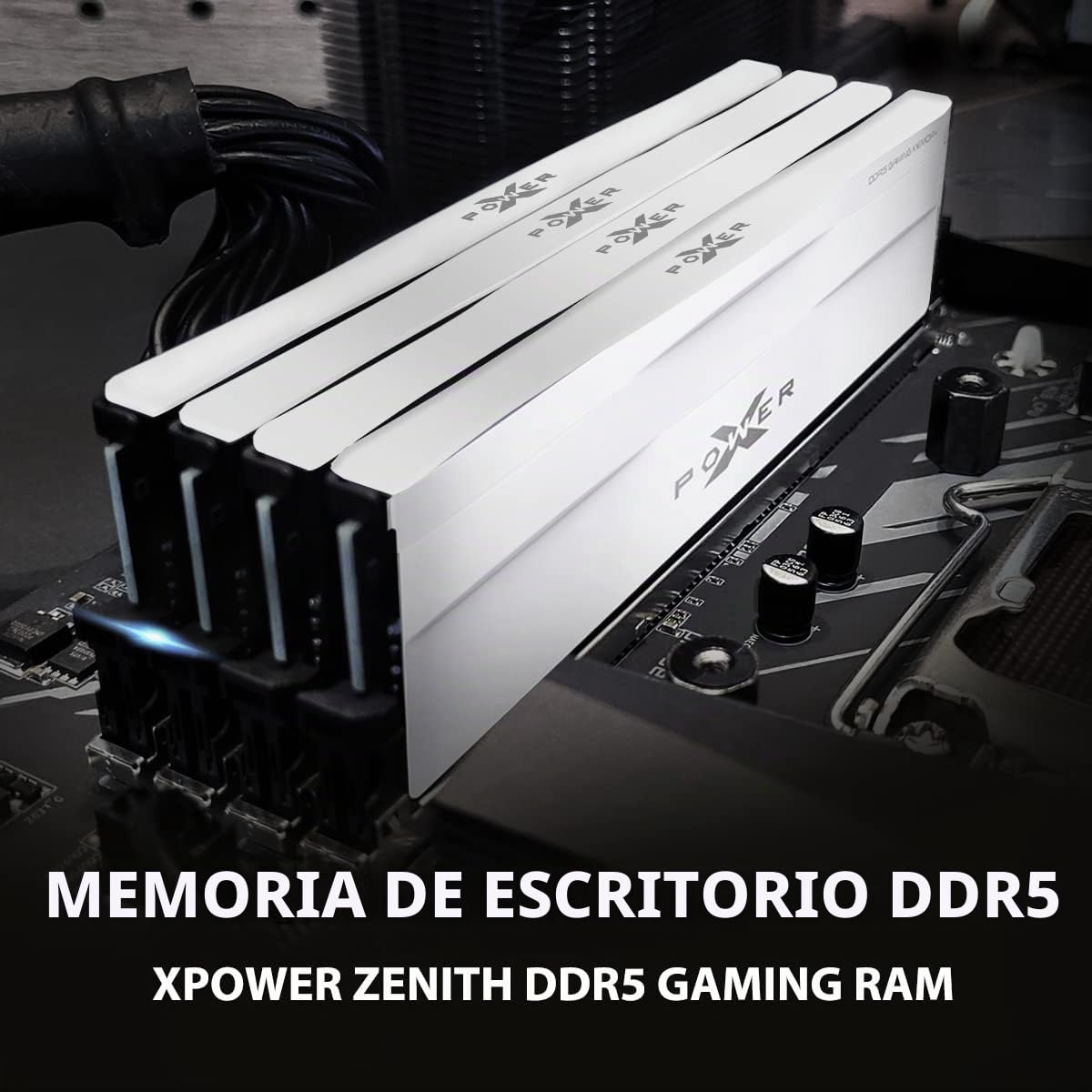 SP Silicon Power XPOWER Zenith - Memoria RAM DDR5 no RGB de 32 GB (2 x 16 GB) CL36 6000 MHz, compatible con Intel XMP/AMD Expo UDIMM, color blanco, SP032GXLWU60FFDG