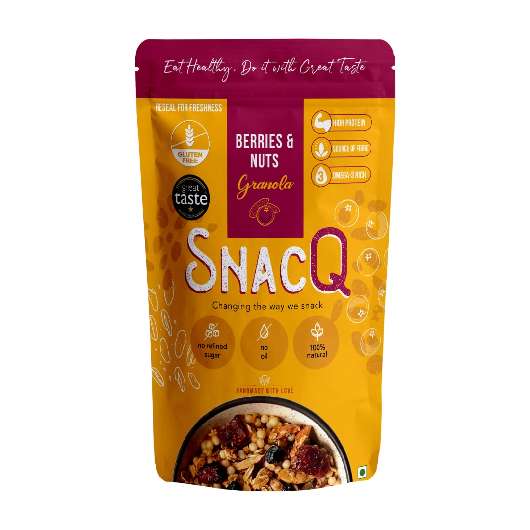 See full amazon price history chart for SnacQ Berries & Nuts Granola (350 Grams (Pack of 1)) SnacQ Berries & Nuts Granola (350 Grams (Pack of 1)) (B09C4ZHGMG) Amazon Price History, Amazon Price Tracker