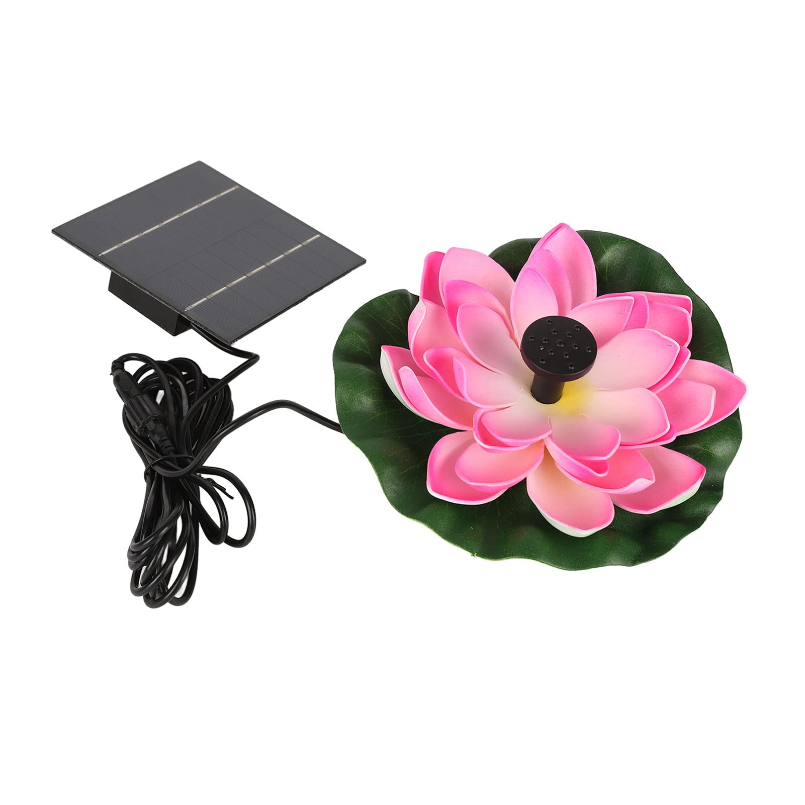 Solarna fontanna z kwiatem lotosu z 8 dyszami, pompa 1,4 W, do kąpieli dla ptaków, ogrodu, stawu, basenu, na zewnątrz, podnośnik, 39,9-220 cm