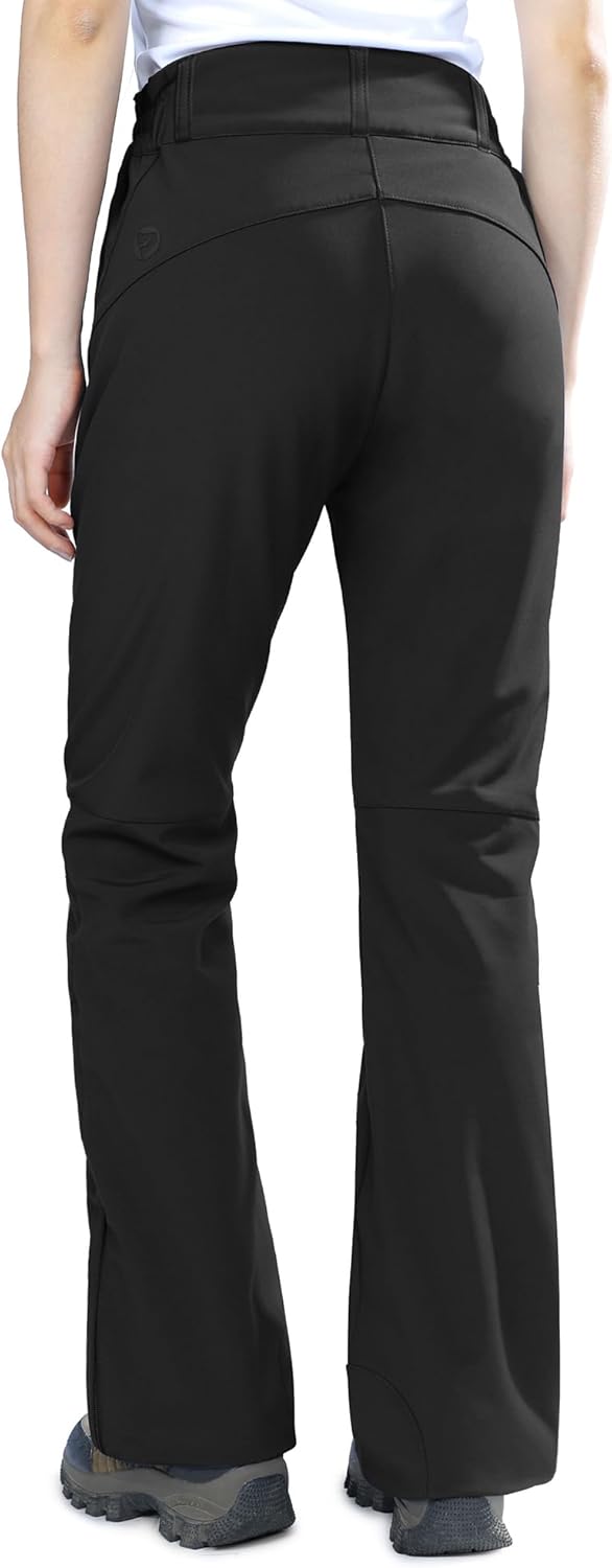 Outdoor Ventures Fleece Lined Waterproof Pants Women Ski Snow Insulated Softshell Snowboard Hiking with Boot Cut - Image 2