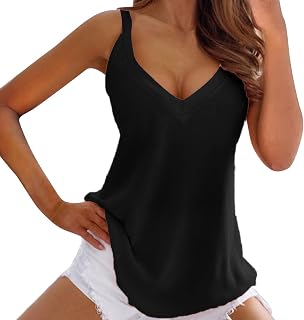 Girl Warm Women Sexy Casual Tank Top V Neck Sleeveless Top Solid Color Vest Pullover Shirt Fashion Tunic Tank Top Womens Camisole