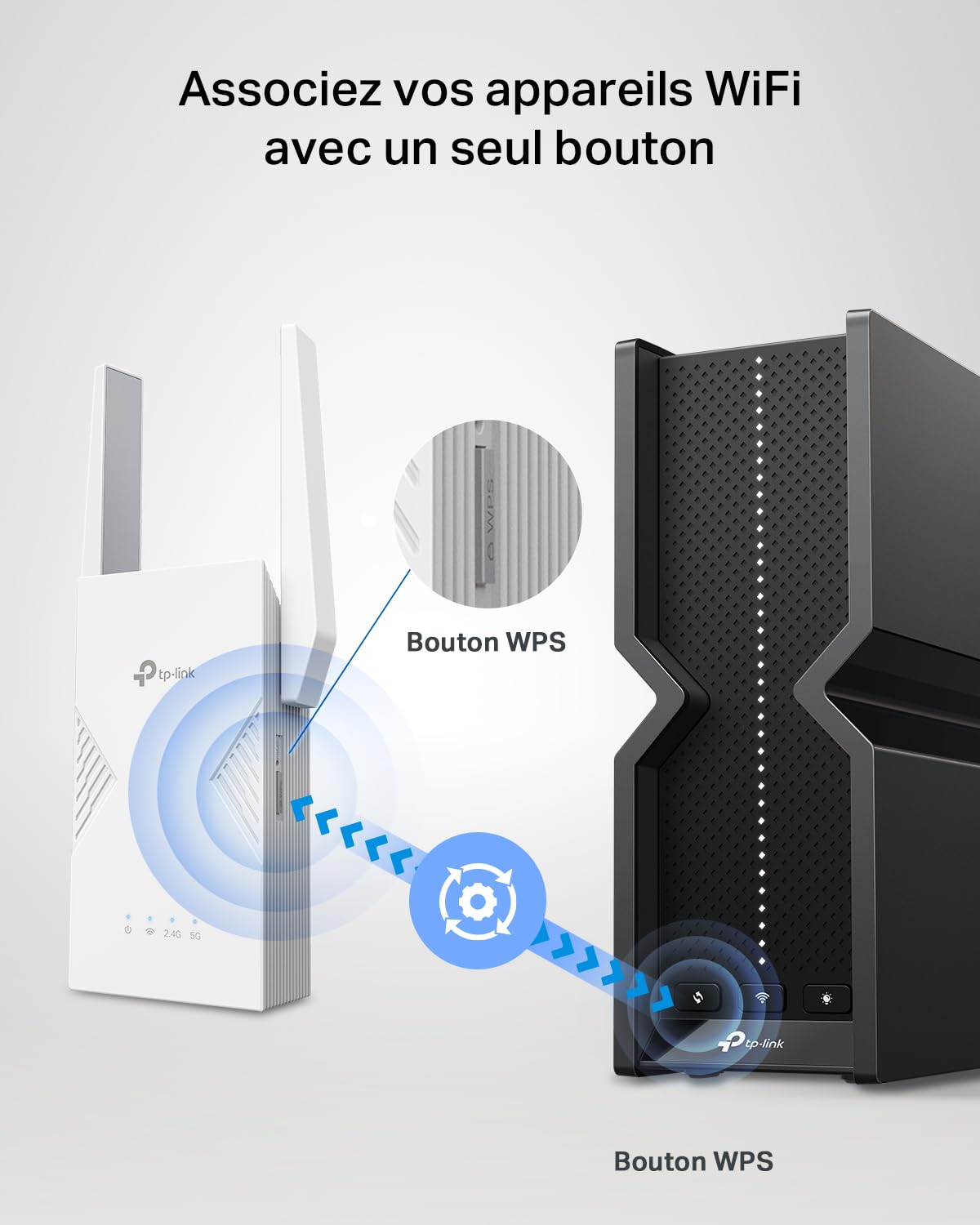 TP-Link Répéteur WiFi 7 Puissant 3600 Mbps, Port 2.5 Gigabit, RE235BE