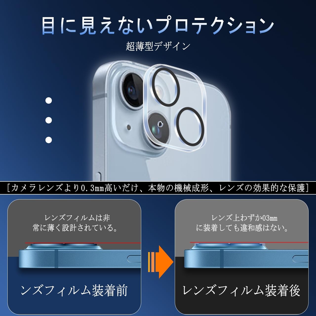Amazon.co.jp: 対応 iPhone 13 / iPhone 13 mimi カメラフィルム【2枚 