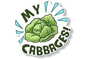 My Original Artwork Sticker: Depicting a Vibrant Cabbage Design