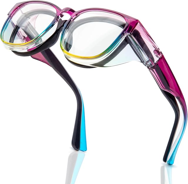 LianSan Safety Glasses Over Eyeglasses for Women - Anti-Fog Goggles Fit Over Prescription Eyewear for ANSI Z87.1 Certified
