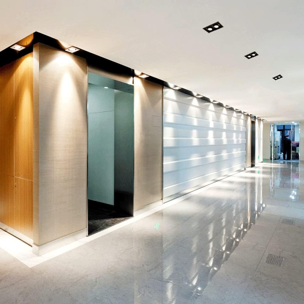 2 * 7W,2 * 12W,2 * 20W,2 * 30W Adjustable Recessed Lighting 3000k,4000k,5000k Rectangle Multiple Gimbal Downlight 2 Heads Black Finish Spotlights Lights Fixture