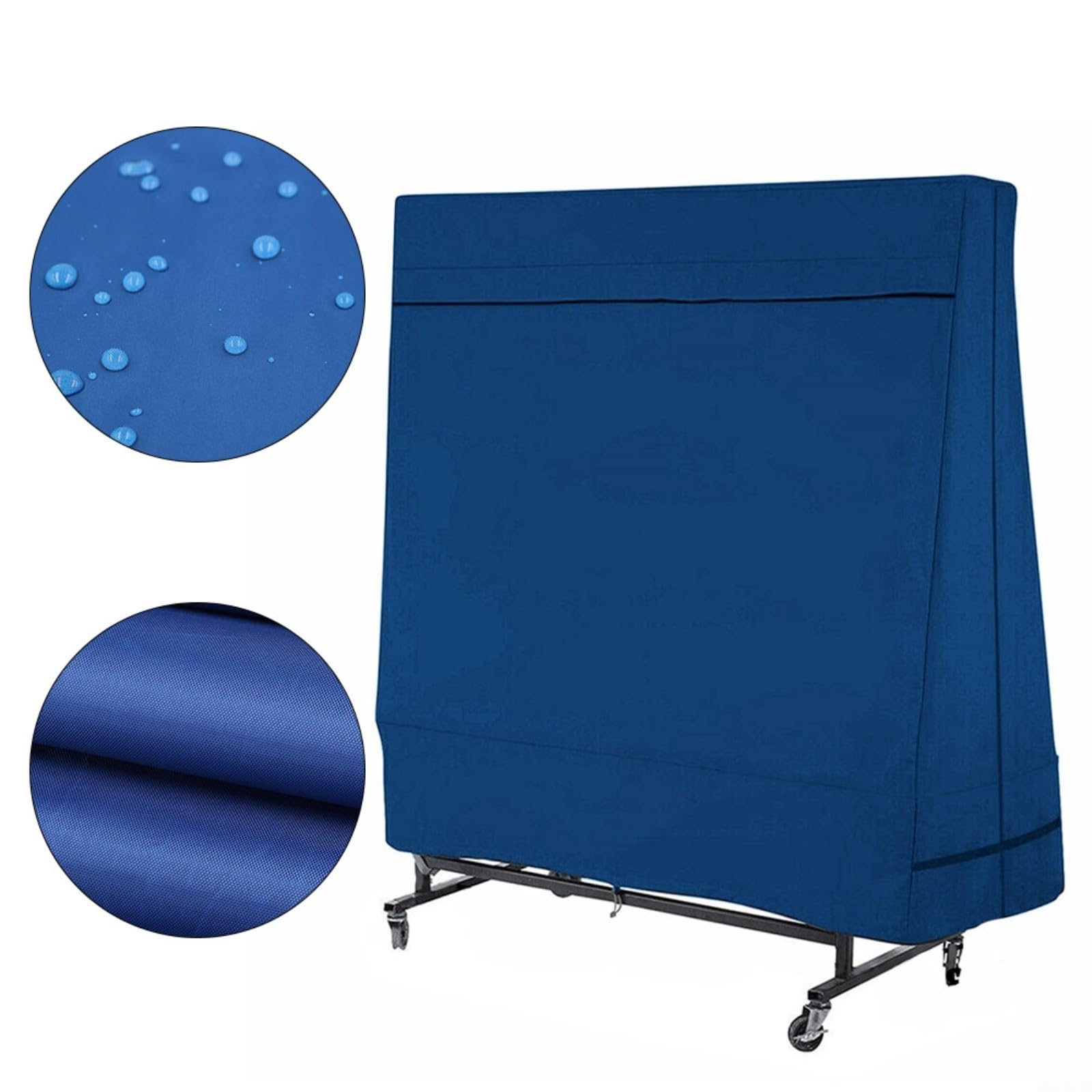 Copertura protettiva impermeabile in tessuto Oxford per tavolo da ping pong per interni ed esterni, 160 x 160 x 85 x 36 cm, colore blu
