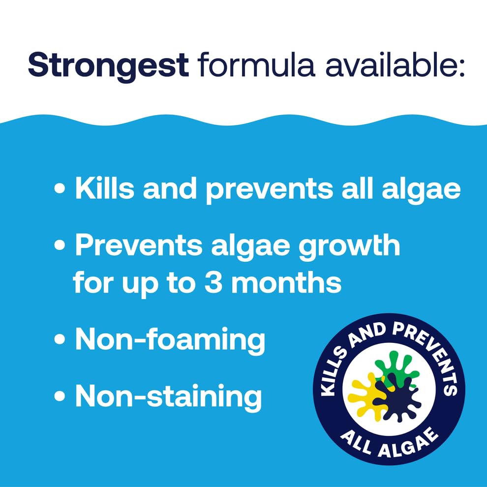 Image of HTH 67244, Swimming Pool Care Algae Guard Ultra, 32oz | Long Lasting Formula; Eliminates & Prevents Green, Black, and Mustard Algae; Fast Acting & Effective Swimming Pool Chemical