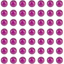 1 Box 50PCS 3mm Pink Sphere No Hole Synthetic Red Corundum Balls Lab-Grown Spheres Beads Soild Precision Ball Inserts Gemstone Bead for Jewelry Making CNC Probe Stylus DIY Crafts Supply