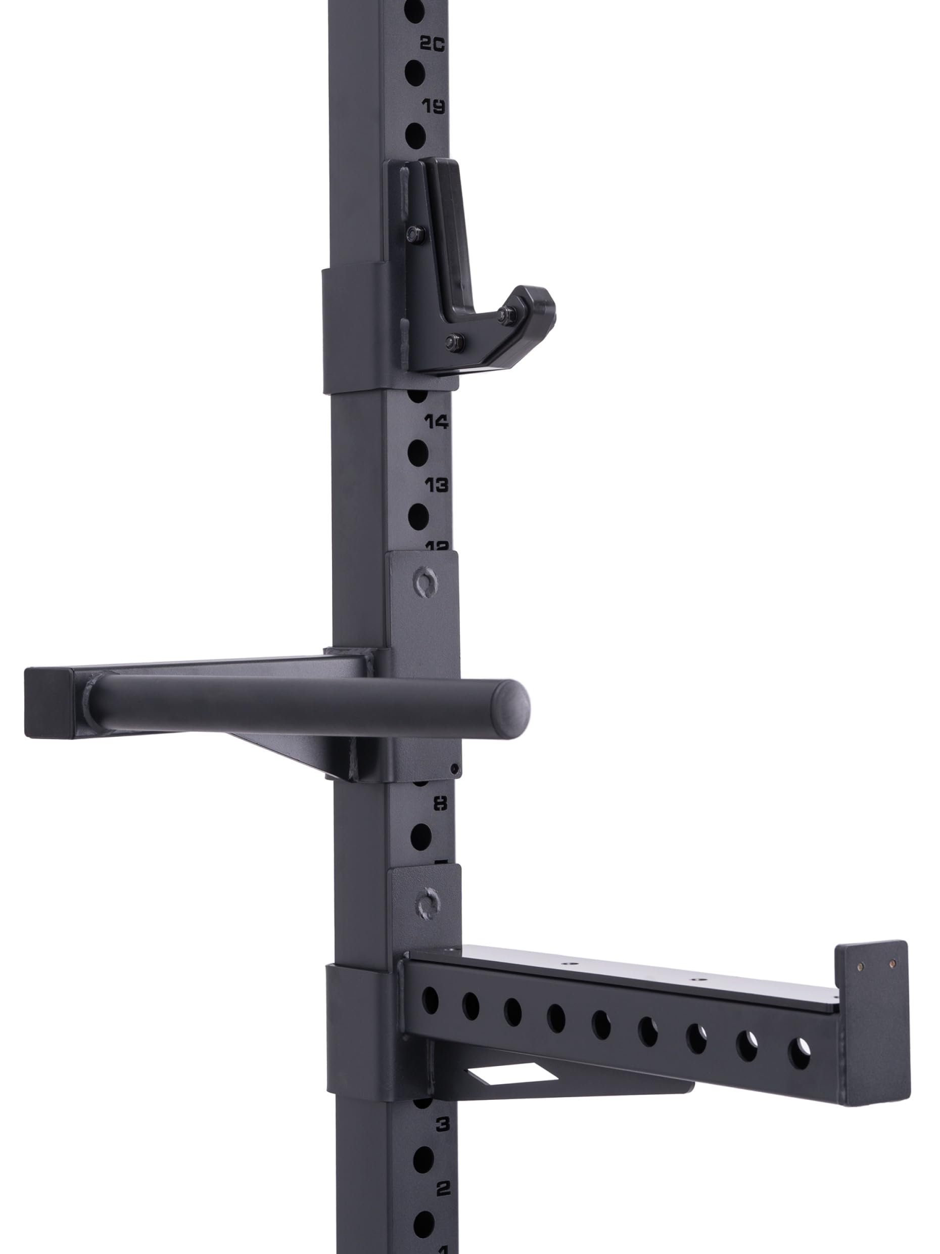 Atletica R7 Half Rack 214 cm Professionnel J-Hooks, Deadlift Station | 214 cm de haut, poids net de 102 kg, crochets en J professionnels, station de levage de terre, tube carré de 70 mm