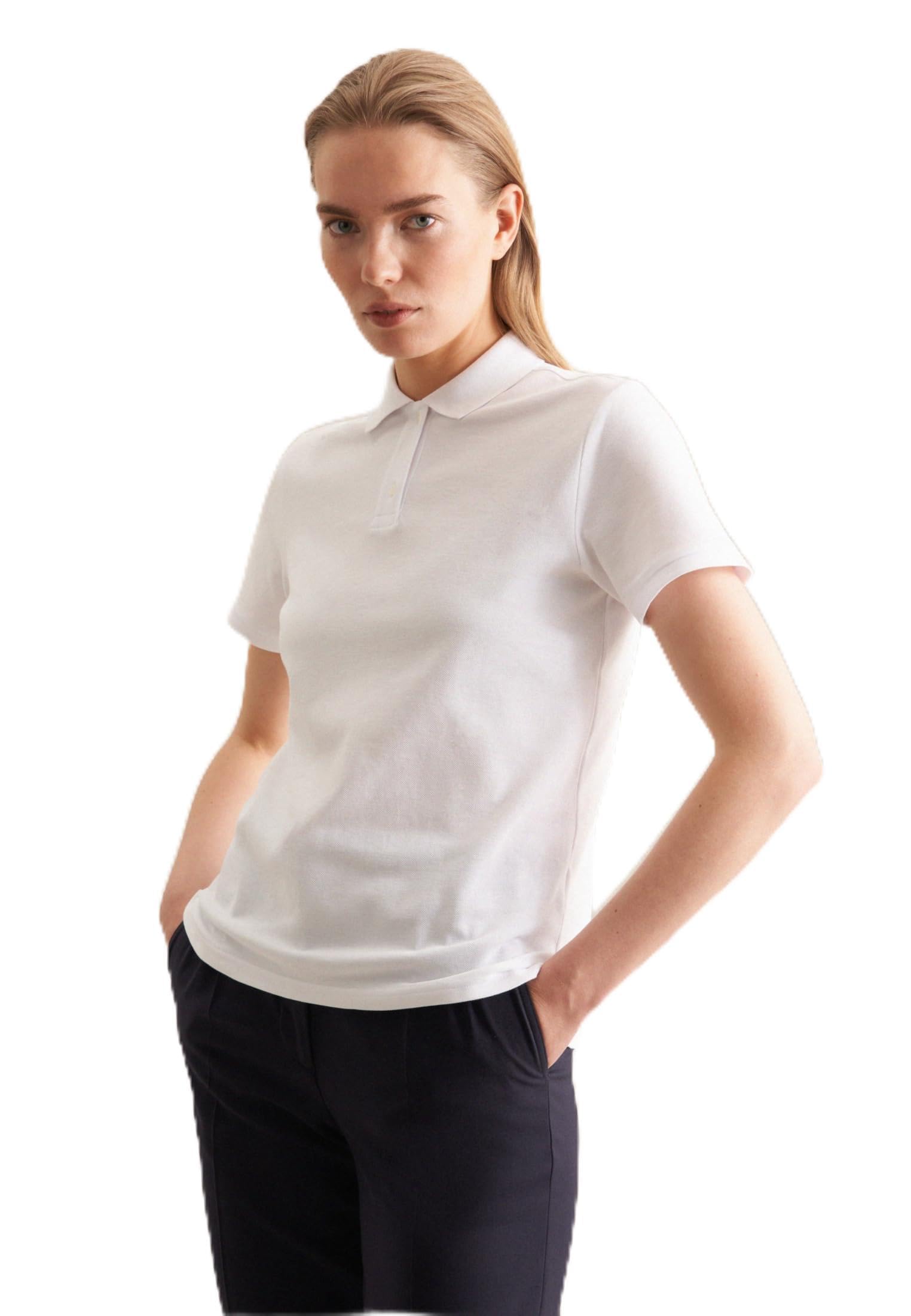 Seidensticker Damen Regular Fit Kurzarm Polo-Shirt Polohemd