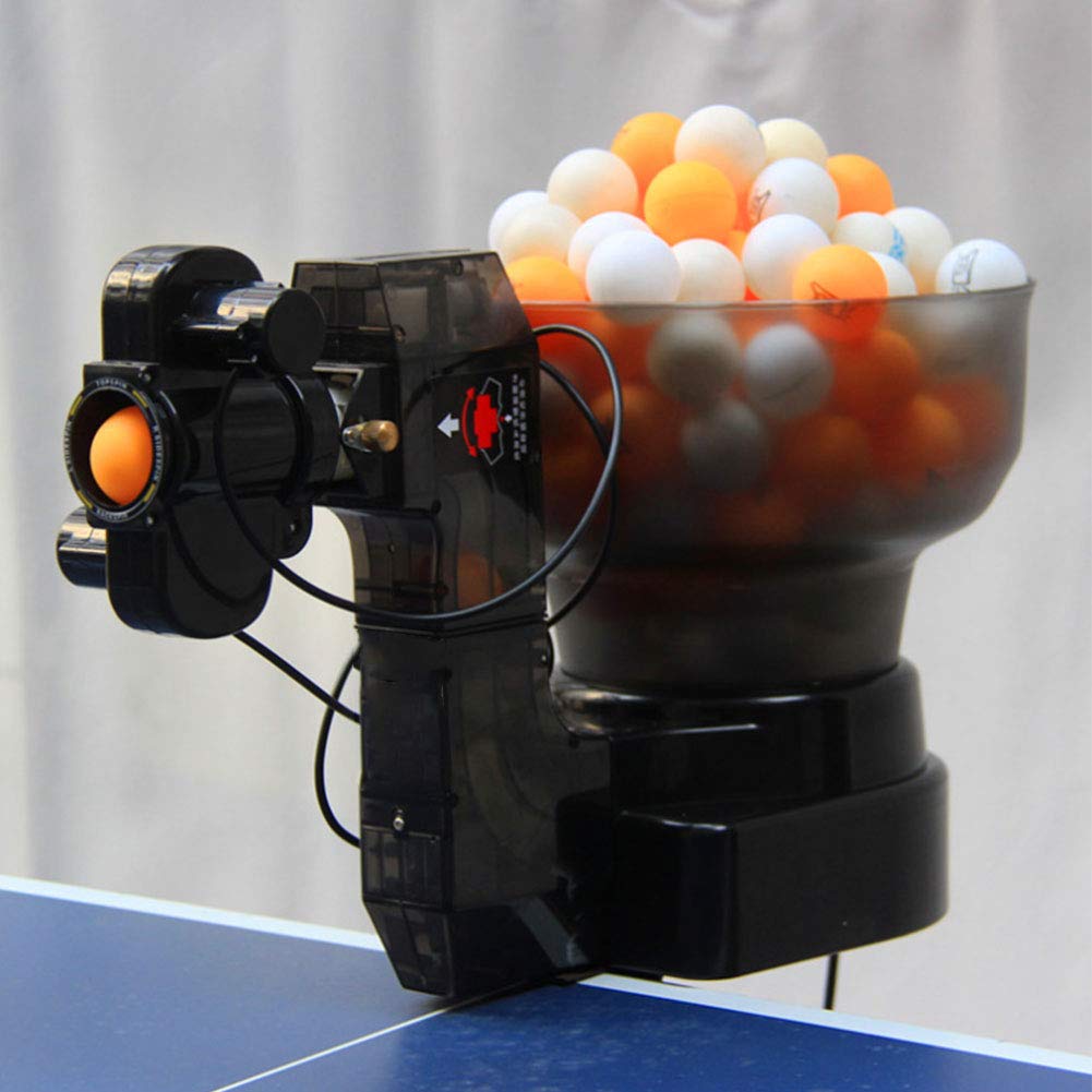 Ping-Pong Robot Giri Automatico Ping-Pong Ball Machine, Robot Automatico da Ping Pong Ping Pong Robot per Allenamento Robot da Tavolo da Ping Pong, 49x27x31cm