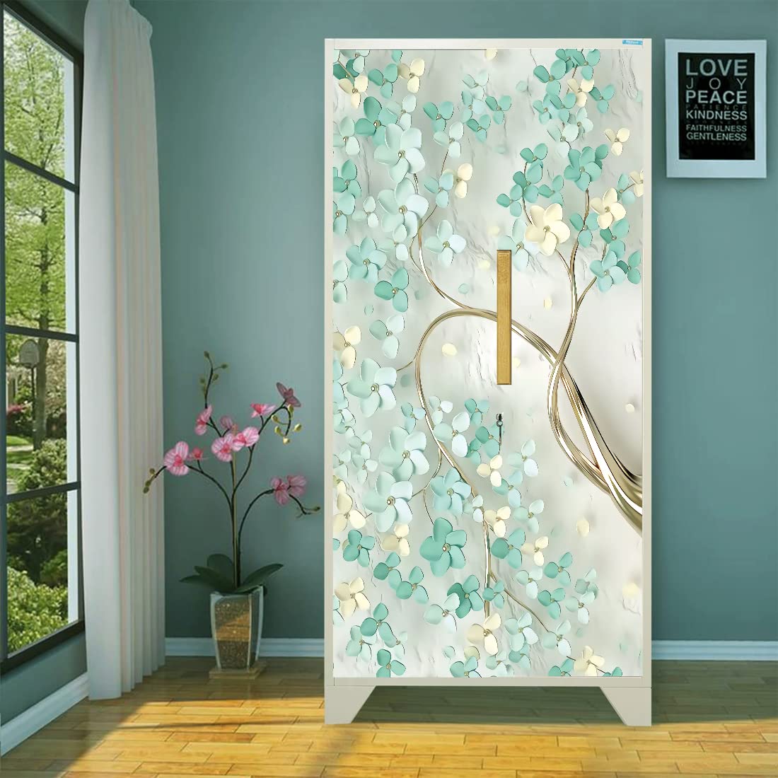 WallDaddy Self Adhesive Almirah Stickers, Wall Stickers, Decorative Sticker Wallpaper for Home Wardrobe Doors(Branch Flower Almirah) PVC Vinyl Size Large (39 x 84 Inch) (B09W16BPDF) Amazon Price History, Amazon Price Tracker
