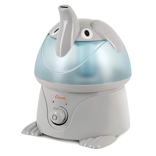 Crane Adorable 1 Gallon Ultrasonic Cool Mist Humidifier, Elephant