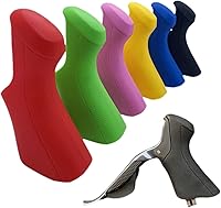Vista 6 de Campanas de palanca de freno de bicicleta compatibles con Ultegra ST-6870, empuñaduras de silicona para palanca de cambios de bicicleta