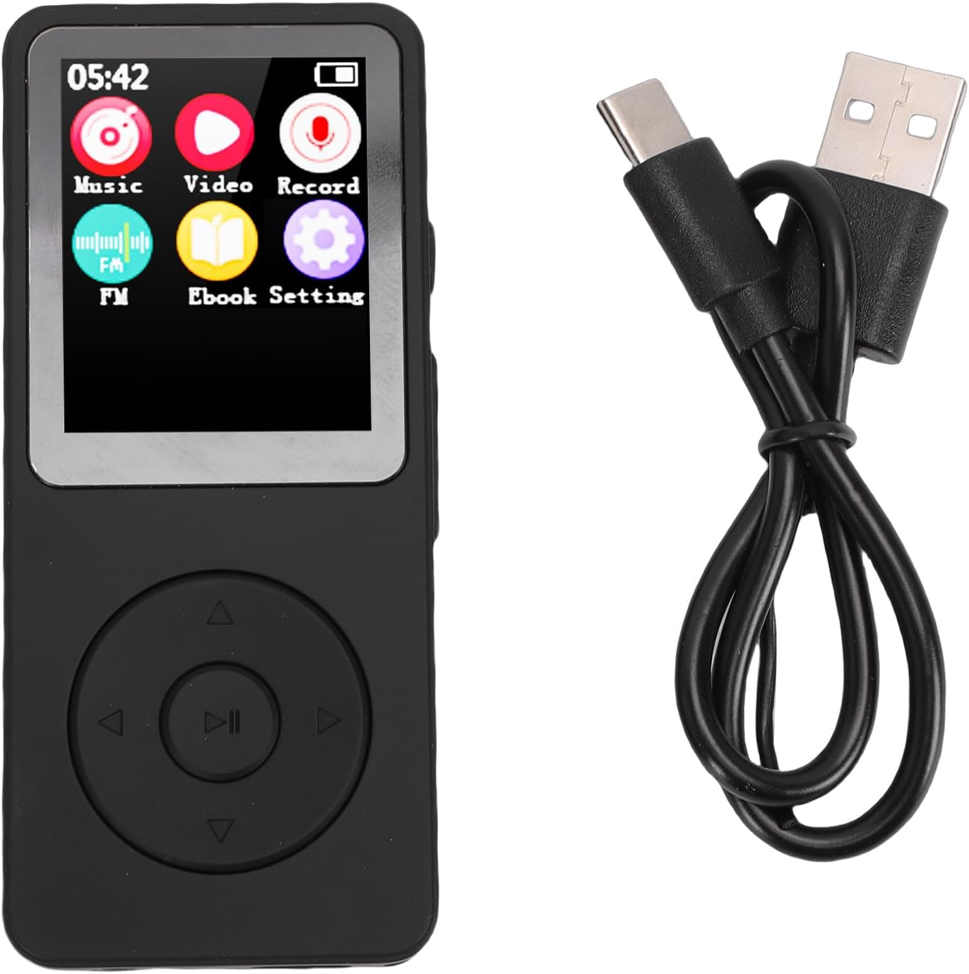 Bluetooth 5.4 MP3 Player, HiFi 2.4 Inch LCD Screen Portable Music Player Fm Voice Recorder for Outdoor Sports Traveling Video Playback Photo Viewing Ebook Reading Included (With 64G