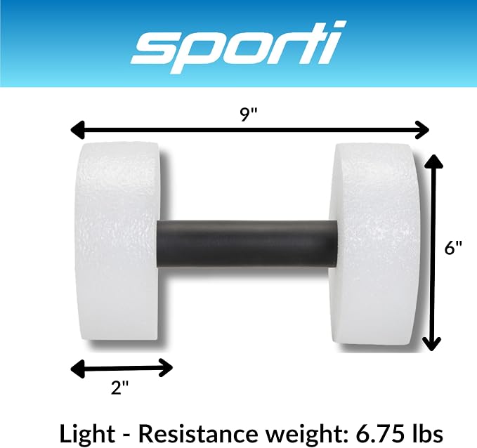 Mancuernas acuáticas Sporti premium para fitness en agua miniatura 5