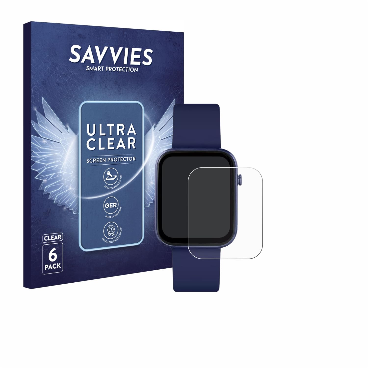 Savvies 6 Pack Screen Protector compatible with Reflex Active Series 12 Protection Film Clear