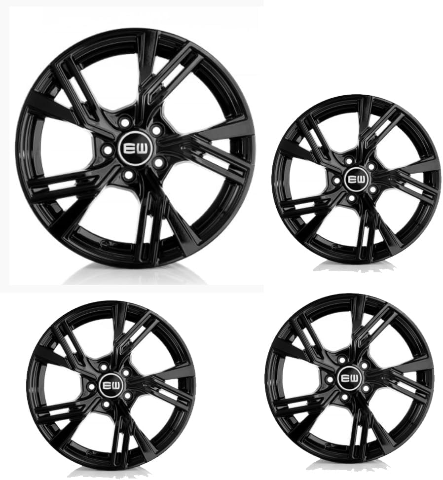 5x112 8j et45 4 Cerchi in lega compatibili per Audi q2 q3 q5 sportback 18 pollici rs6 nero lucido