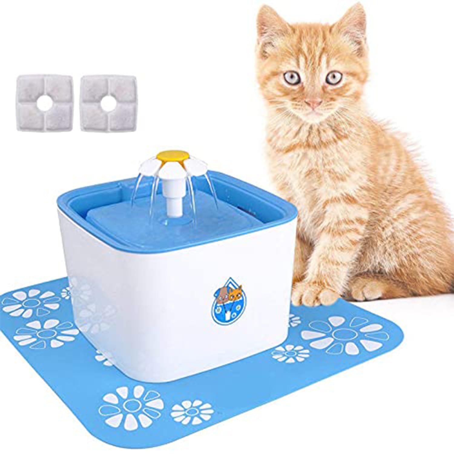 See full amazon price history chart for Emily Pets Fountain Cat Fountain Dog Cat Water Dispenser 2.5L Cat Water Fountain Automatic Drinking Water Bowl with 2 Filters 1 Free Small Animals Blue Mat Fountain for Cats, Dogs, Birds, Emily Pets Fountain Cat Fountain Dog Cat Water Dispenser 2.5L Cat Water Fountain Automatic Drinking Water Bowl with 2 Filters 1 Free Small Animals Blue Mat Fountain for Cats, Dogs, Birds, (B098SKQYVD) Amazon Price History, Amazon Price Tracker